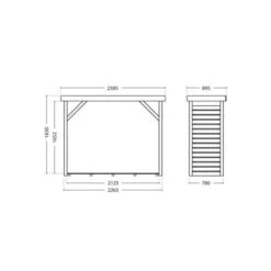 Houtberging Dallas - XL - 2,8 M³ -Tuinartikelen Winkel 1673879885 3 600