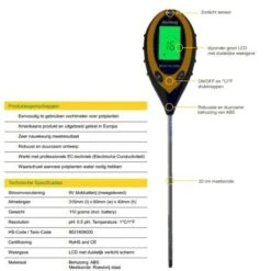 4 In 1 Meter (pH, Licht, Temperatuur En Vocht) -Tuinartikelen Winkel meetapparatuur 4 in 1 1484056061 4 600
