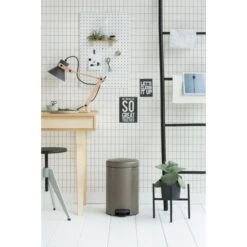 Pedaalemmer NewIcon BRABANTIA - 12 Liter Platinum -Tuinartikelen Winkel pedaalemmer newicon 12 l platinum 1608020856 3 600
