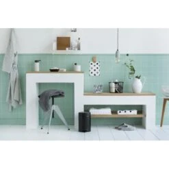 Pedaalemmer NewIcon BRABANTIA - 3 Liter Mat Zwart -Tuinartikelen Winkel pedaalemmer newicon 3 l mat zwart 1608034632 3 600