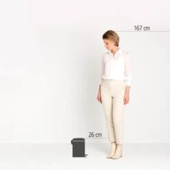 Pedaalemmer NewIcon BRABANTIA - 3 Liter Mat Zwart -Tuinartikelen Winkel pedaalemmer newicon 3 l mat zwart 1608034899 2 600